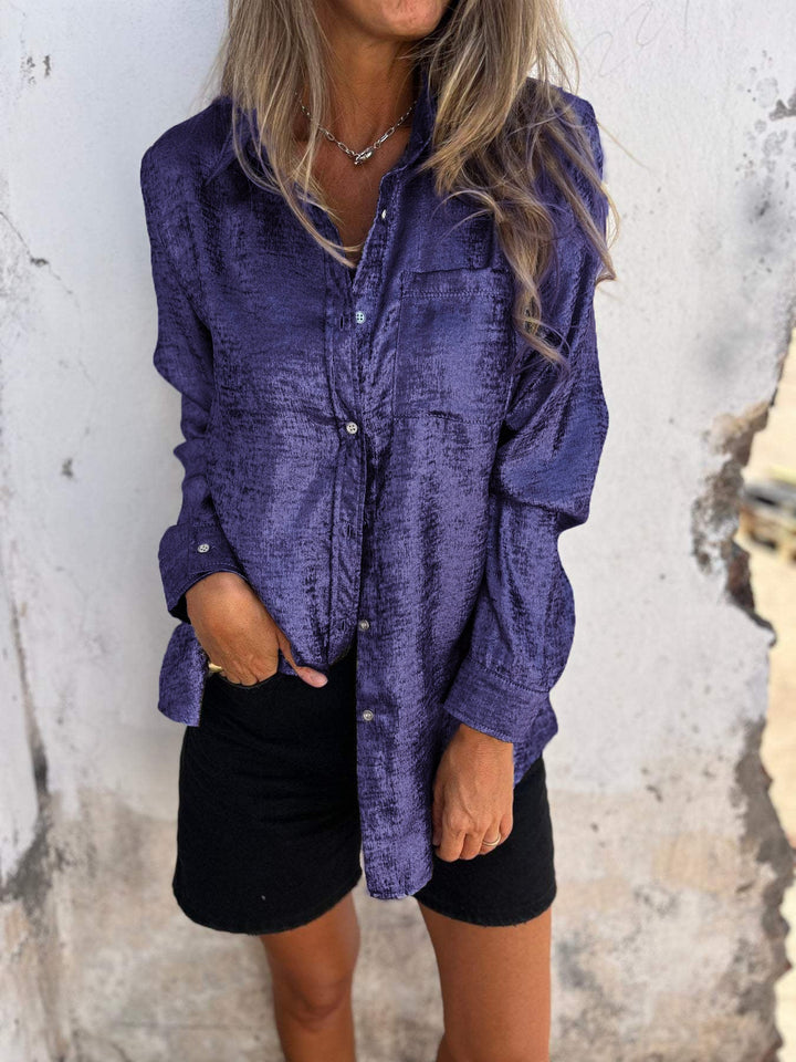 Afslappet Metallic Bluse