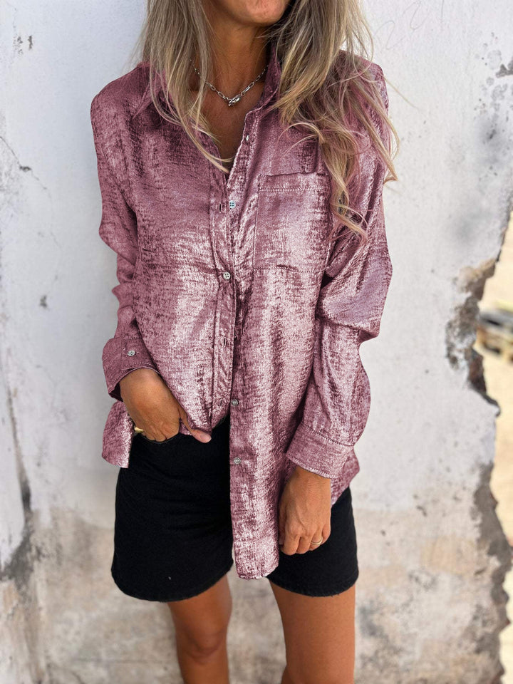 Afslappet Metallic Bluse