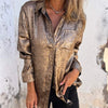 Afslappet Metallic Bluse